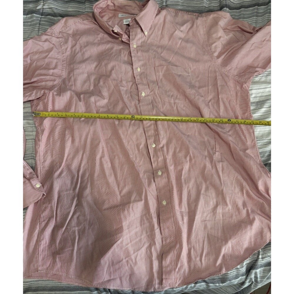 Brooks Brothers Men's Original Polo Oxford Shirt 19 37 Button Down Red Striped - Picture 2 of 7
